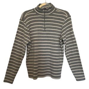 L.L. Bean Striped 1/4 Zip Pullover